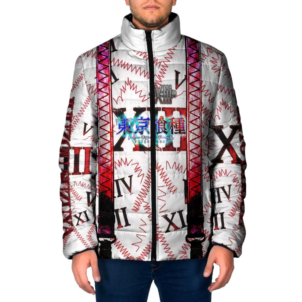 Juuzou Suzuya Tokyo Ghoul Padded Jacket Grunge Anime Style with Roman Numeral Motif