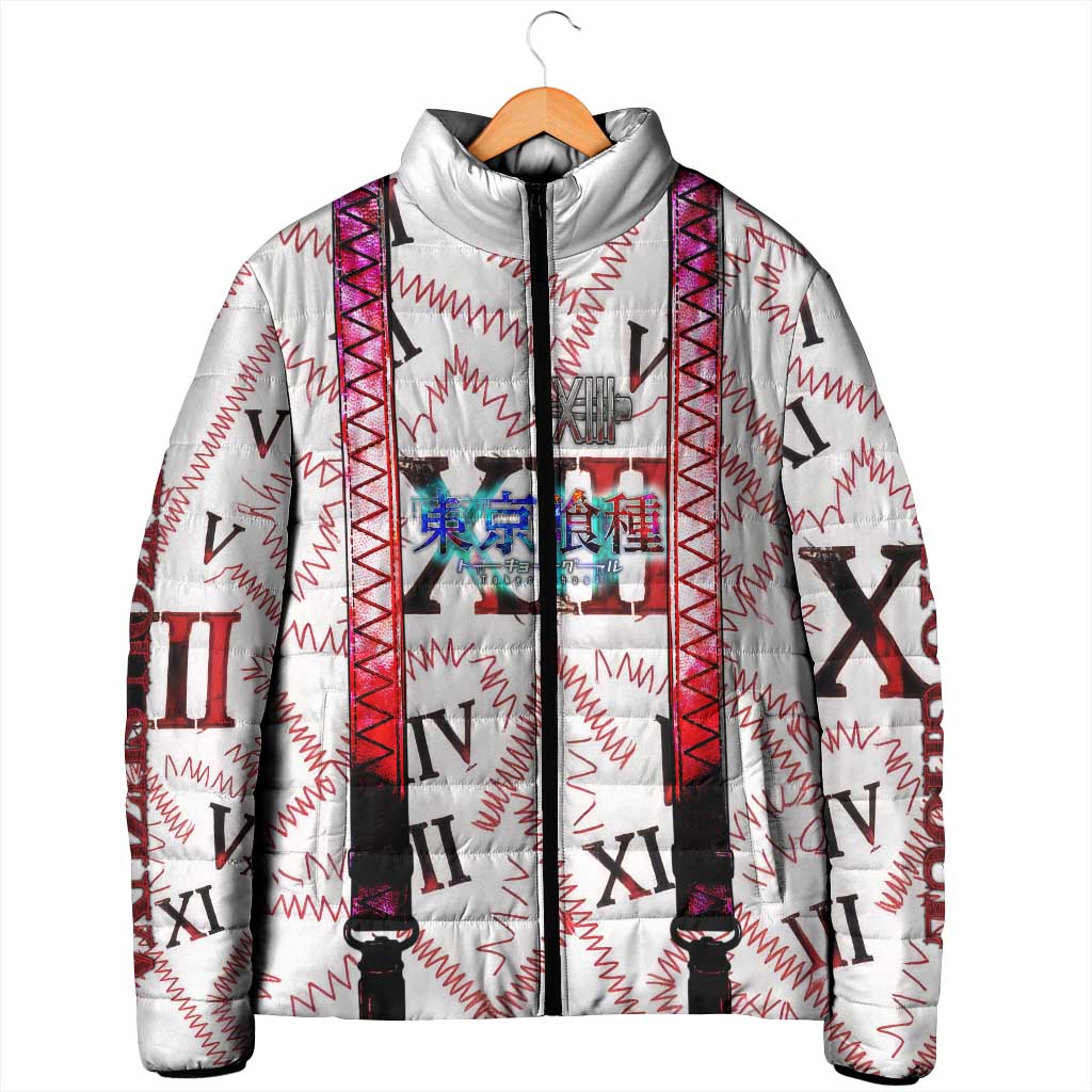 Juuzou Suzuya Tokyo Ghoul Padded Jacket Grunge Anime Style with Roman Numeral Motif