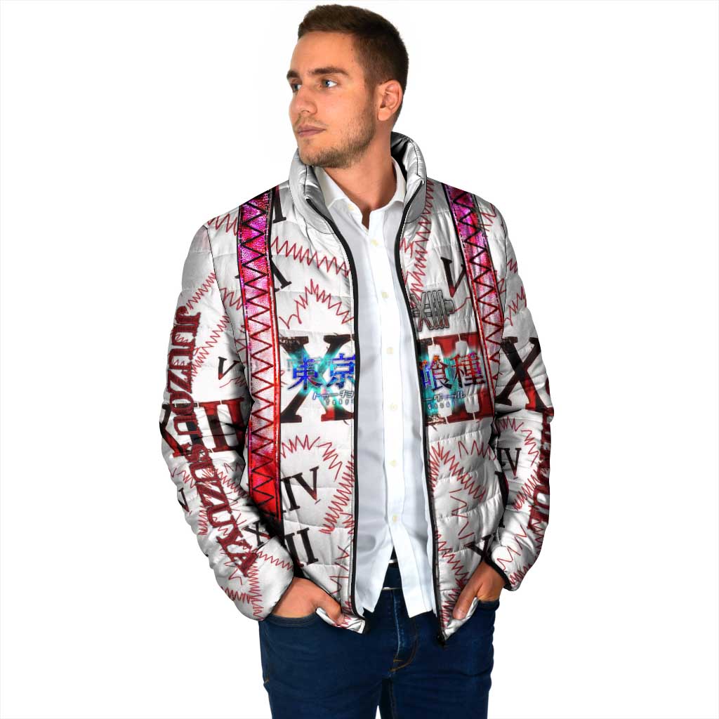 Juuzou Suzuya Tokyo Ghoul Padded Jacket Grunge Anime Style with Roman Numeral Motif