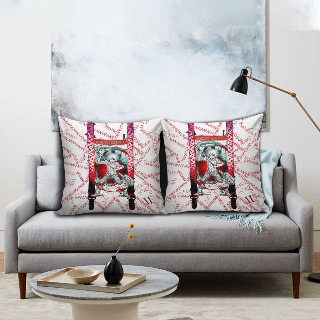 Juuzou Suzuya Tokyo Ghoul Pillow Cover Grunge Anime Style with Roman Numeral Motif