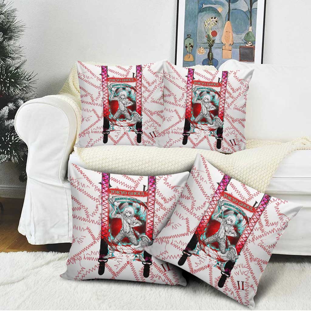 Juuzou Suzuya Tokyo Ghoul Pillow Cover Grunge Anime Style with Roman Numeral Motif