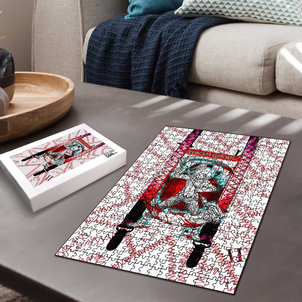 Juuzou Suzuya Tokyo Ghoul Puzzle Grunge Anime Style with Roman Numeral Motif