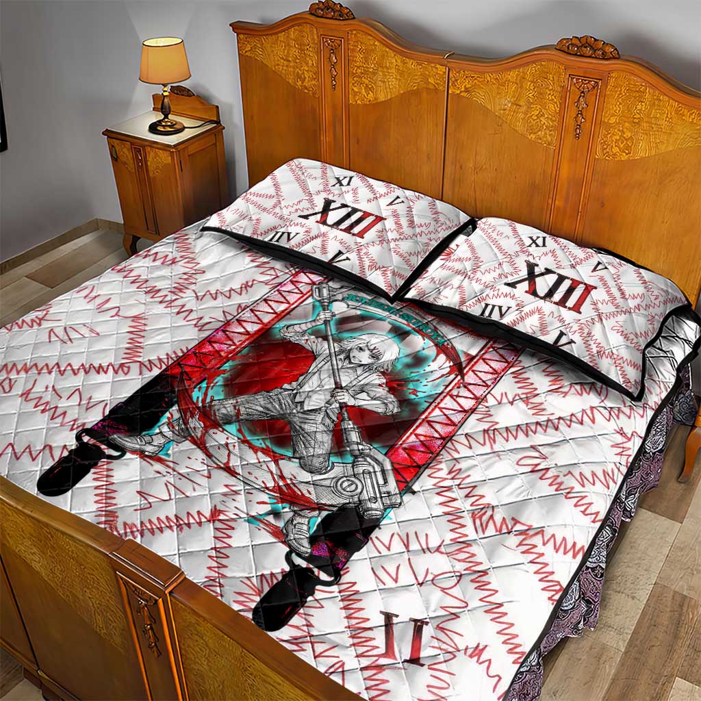Juuzou Suzuya Tokyo Ghoul Quilt Bed Set Grunge Anime Style with Roman Numeral Motif