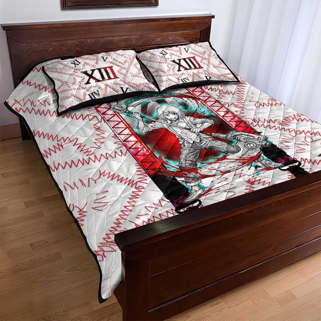 Juuzou Suzuya Tokyo Ghoul Quilt Bed Set Grunge Anime Style with Roman Numeral Motif