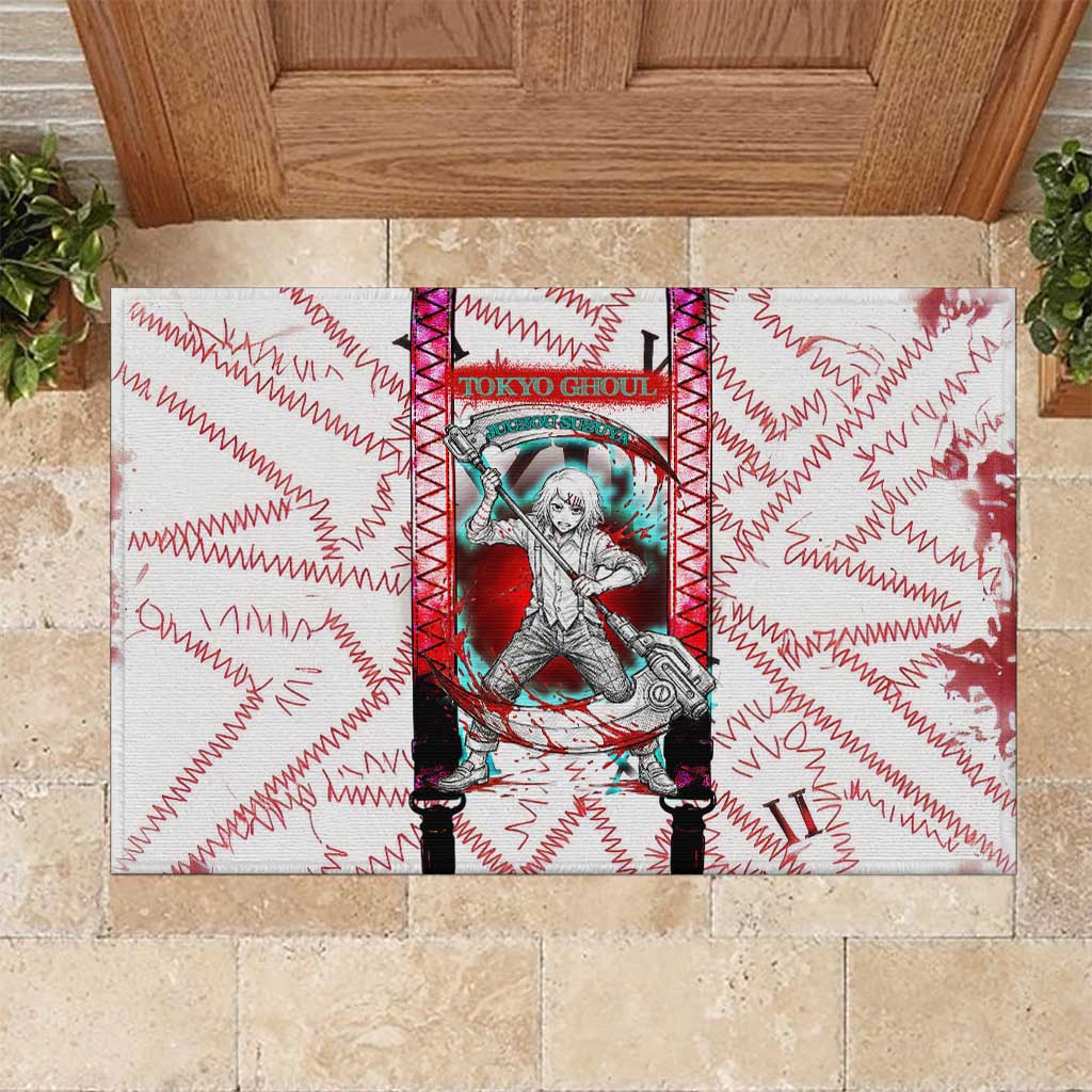 Juuzou Suzuya Tokyo Ghoul Rubber Doormat Grunge Anime Style with Roman Numeral Motif