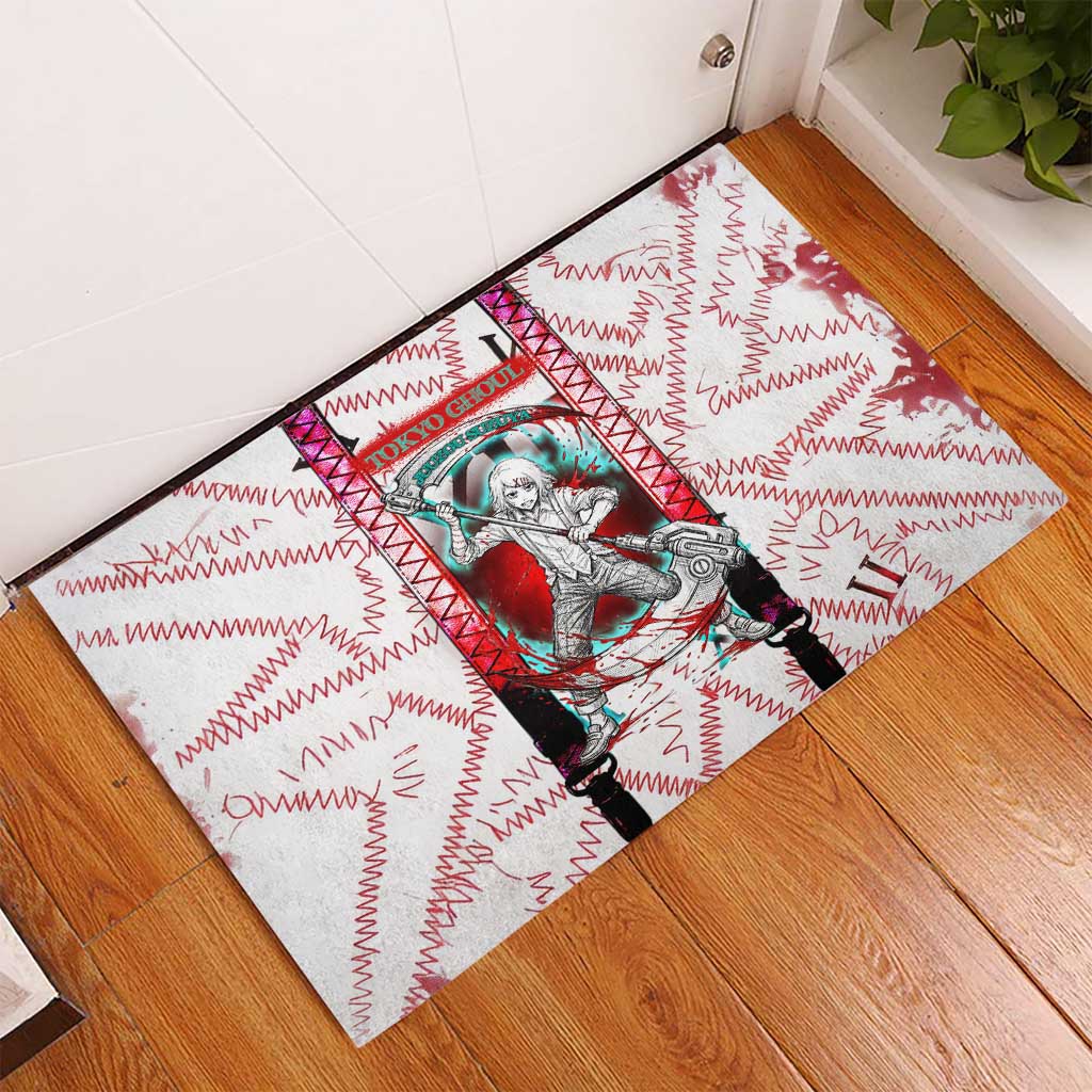 Juuzou Suzuya Tokyo Ghoul Rubber Doormat Grunge Anime Style with Roman Numeral Motif
