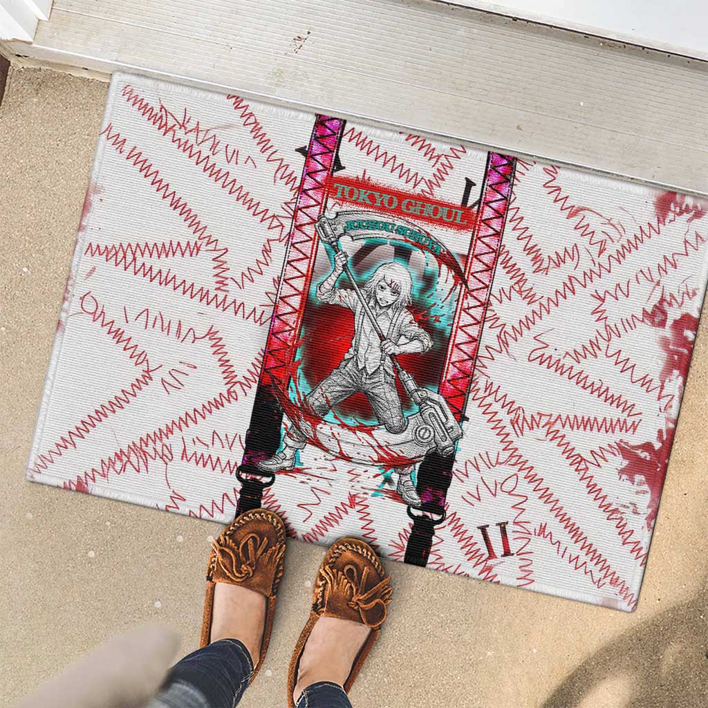 Juuzou Suzuya Tokyo Ghoul Rubber Doormat Grunge Anime Style with Roman Numeral Motif