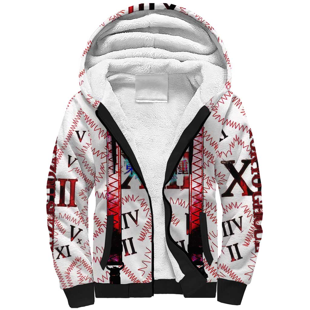 Juuzou Suzuya Tokyo Ghoul Sherpa Hoodie Grunge Anime Style with Roman Numeral Motif