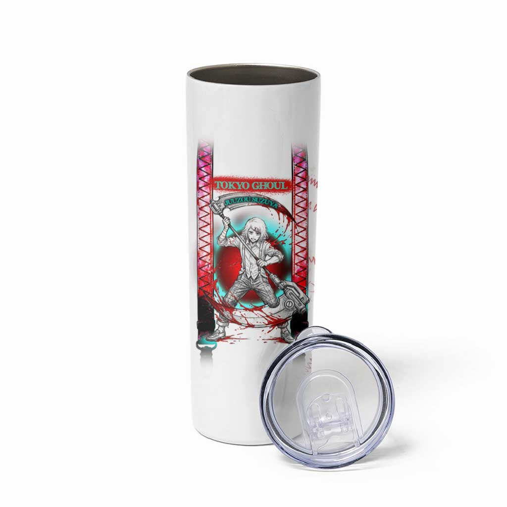 Juuzou Suzuya Tokyo Ghoul Skinny Tumbler Grunge Anime Style with Roman Numeral Motif