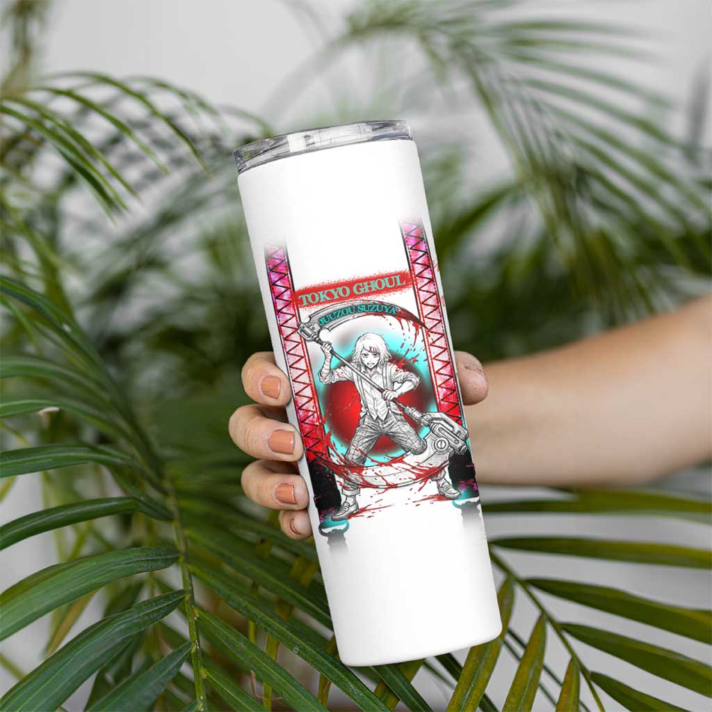 Juuzou Suzuya Tokyo Ghoul Skinny Tumbler Grunge Anime Style with Roman Numeral Motif