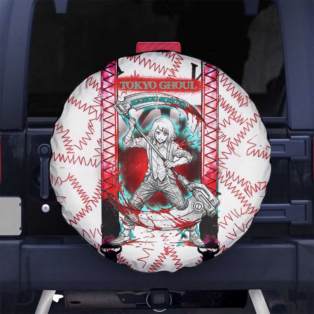 Juuzou Suzuya Tokyo Ghoul Spare Tire Cover Grunge Anime Style with Roman Numeral Motif