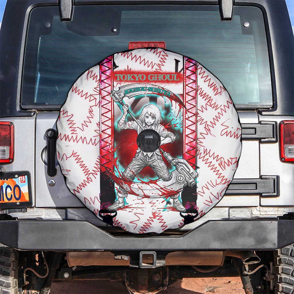 Juuzou Suzuya Tokyo Ghoul Spare Tire Cover Grunge Anime Style with Roman Numeral Motif