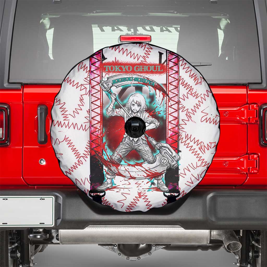 Juuzou Suzuya Tokyo Ghoul Spare Tire Cover Grunge Anime Style with Roman Numeral Motif