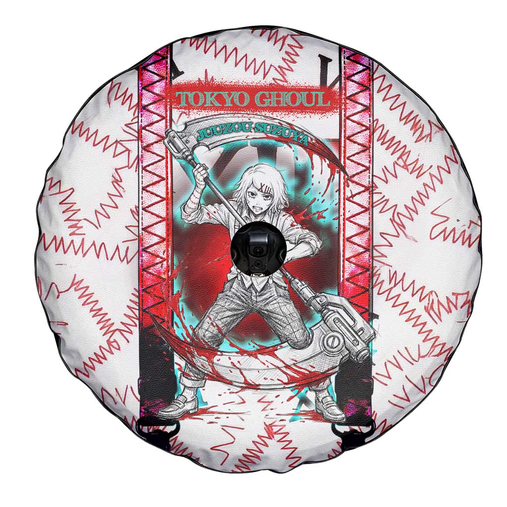 Juuzou Suzuya Tokyo Ghoul Spare Tire Cover Grunge Anime Style with Roman Numeral Motif
