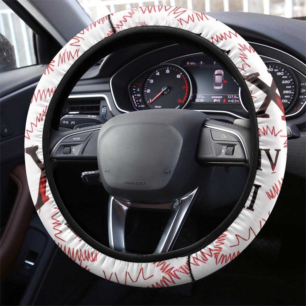 Juuzou Suzuya Tokyo Ghoul Steering Wheel Cover Grunge Anime Style with Roman Numeral Motif