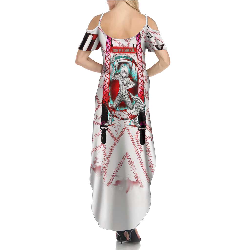 Juuzou Suzuya Tokyo Ghoul Summer Maxi Dress Grunge Anime Style with Roman Numeral Motif