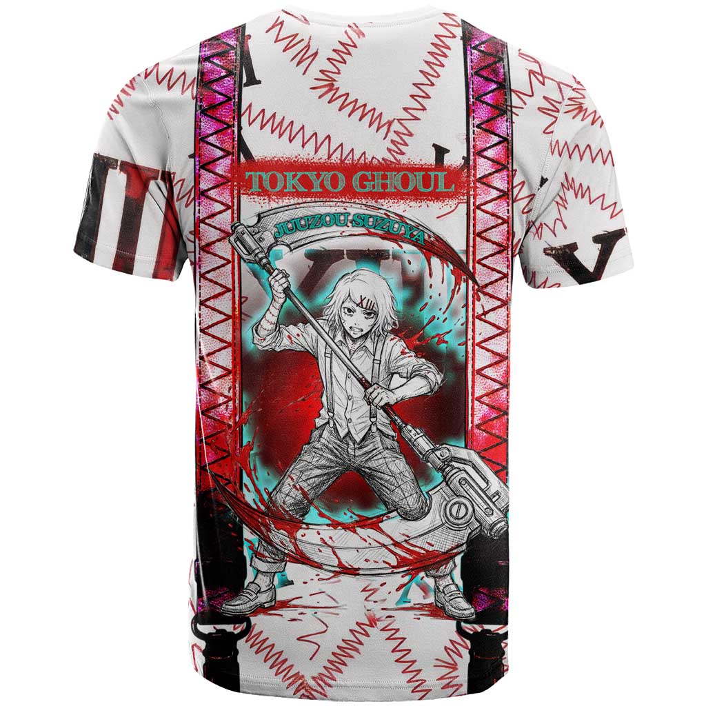 Juuzou Suzuya Tokyo Ghoul T Shirt Grunge Anime Style with Roman Numeral Motif