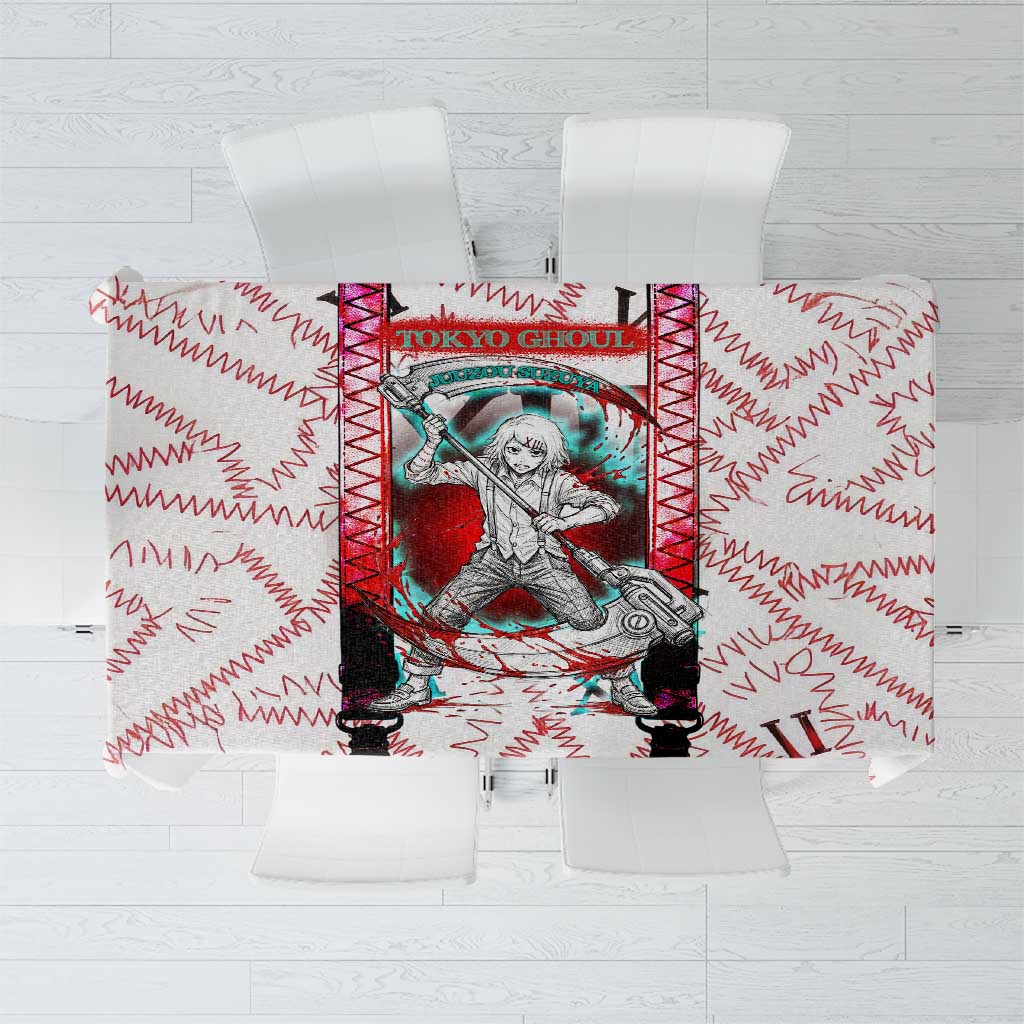 Juuzou Suzuya Tokyo Ghoul Tablecloth Grunge Anime Style with Roman Numeral Motif
