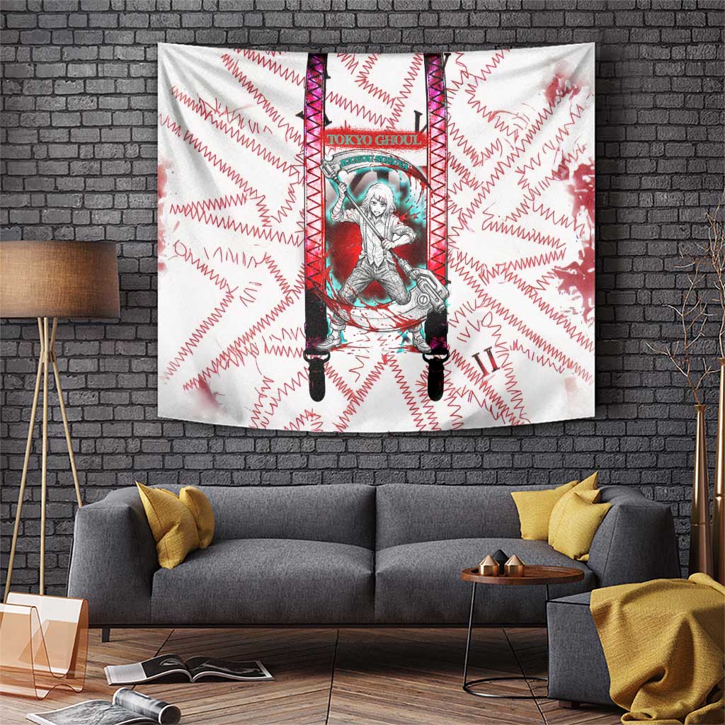 Juuzou Suzuya Tokyo Ghoul Tapestry Grunge Anime Style with Roman Numeral Motif