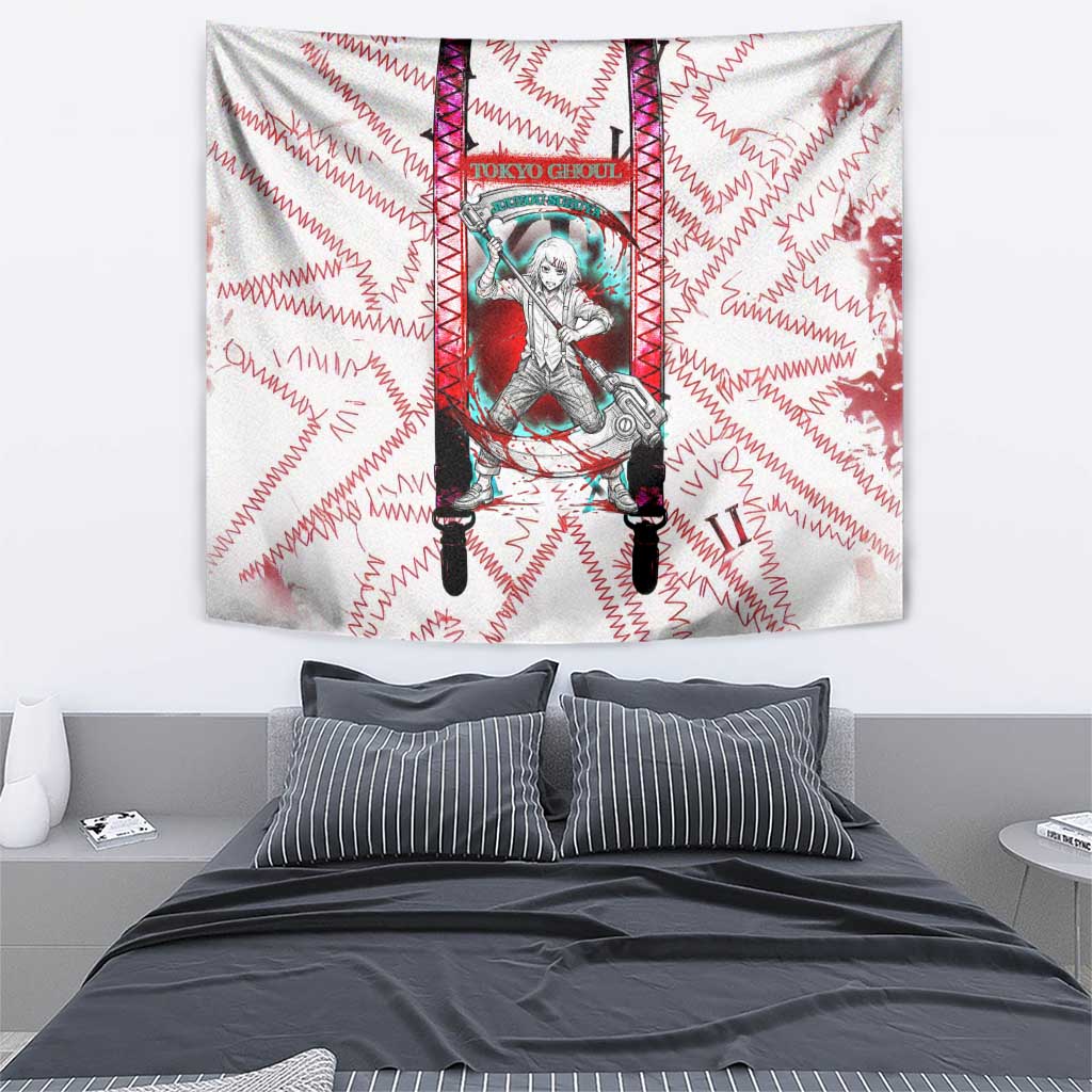 Juuzou Suzuya Tokyo Ghoul Tapestry Grunge Anime Style with Roman Numeral Motif
