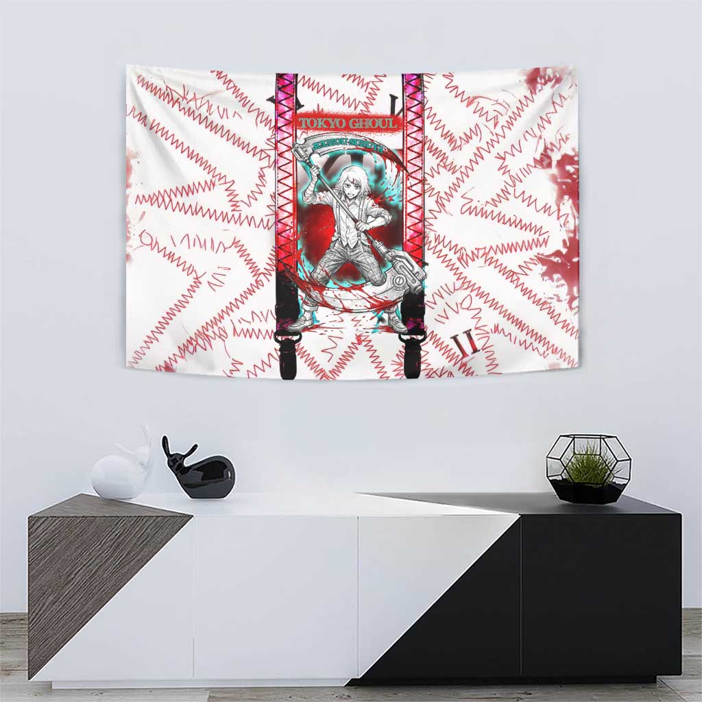 Juuzou Suzuya Tokyo Ghoul Tapestry Grunge Anime Style with Roman Numeral Motif