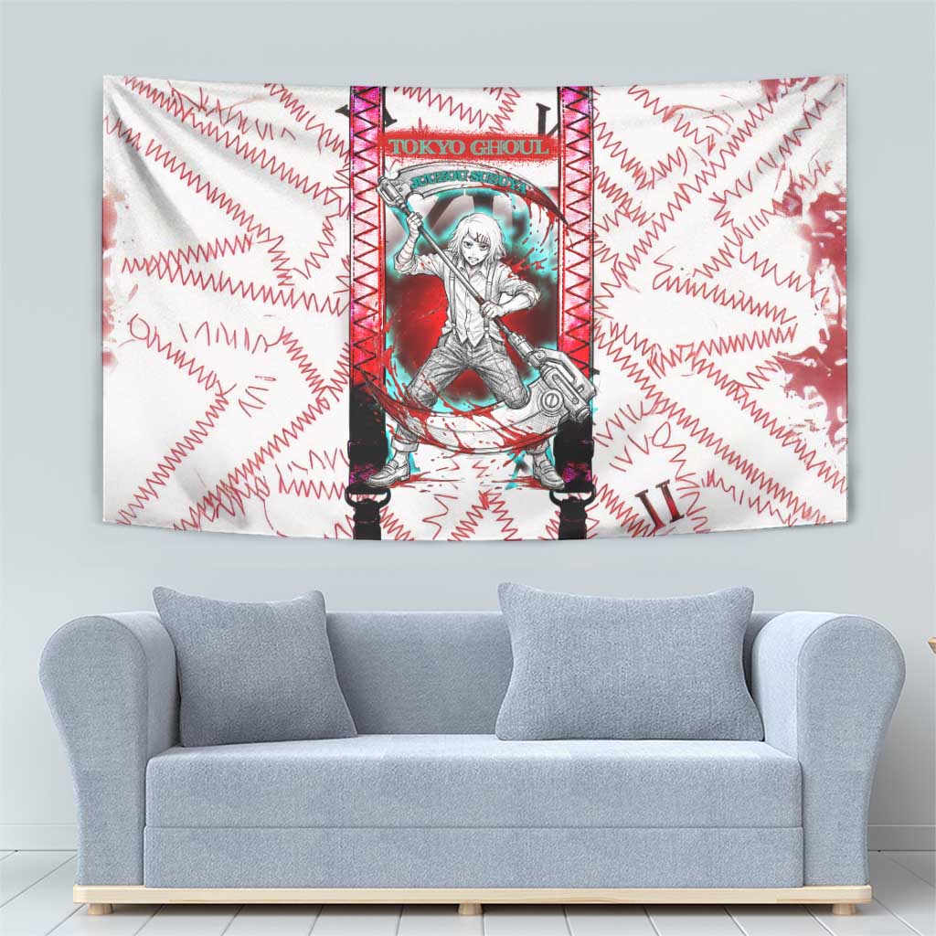 Juuzou Suzuya Tokyo Ghoul Tapestry Grunge Anime Style with Roman Numeral Motif