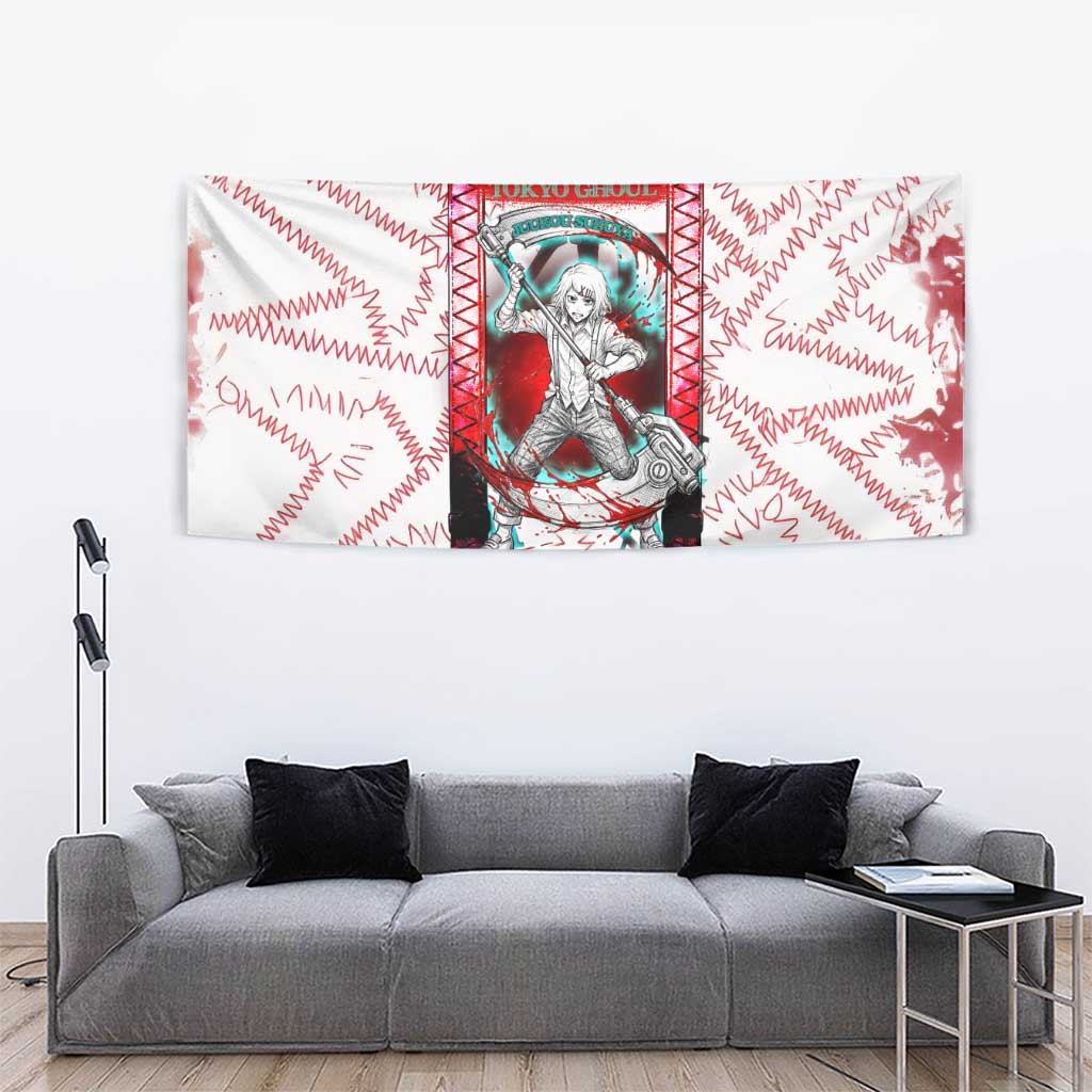 Juuzou Suzuya Tokyo Ghoul Tapestry Grunge Anime Style with Roman Numeral Motif