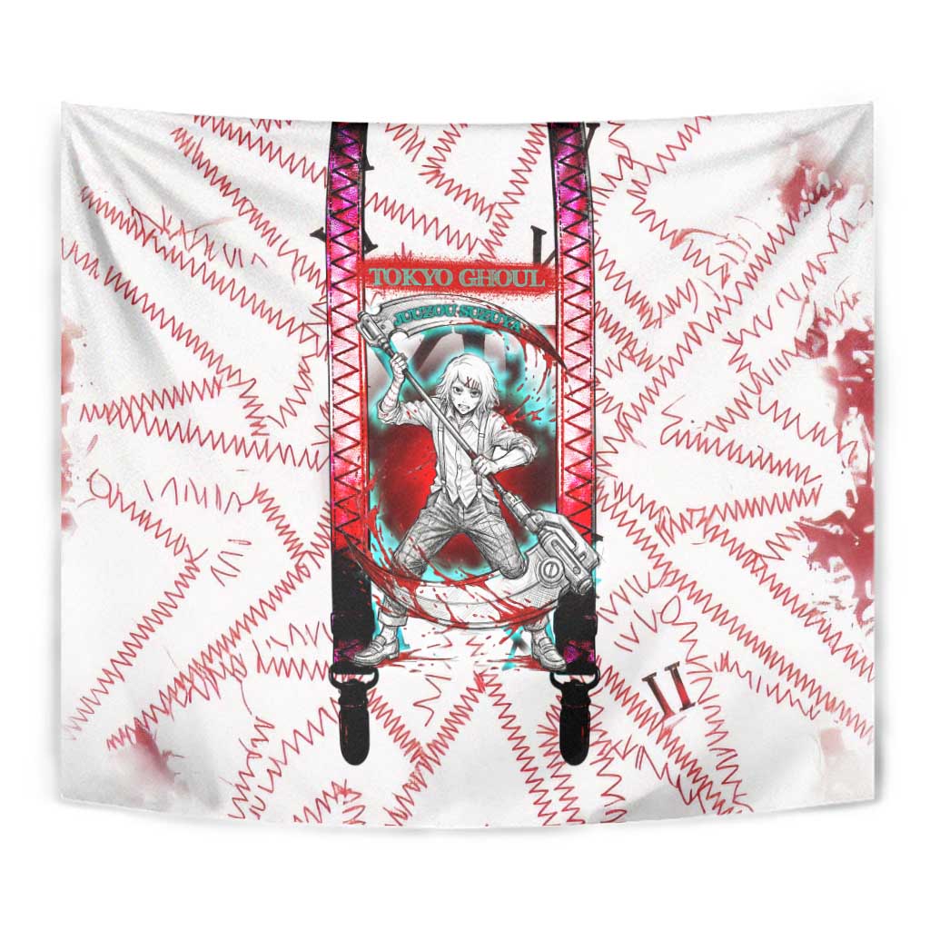 Juuzou Suzuya Tokyo Ghoul Tapestry Grunge Anime Style with Roman Numeral Motif