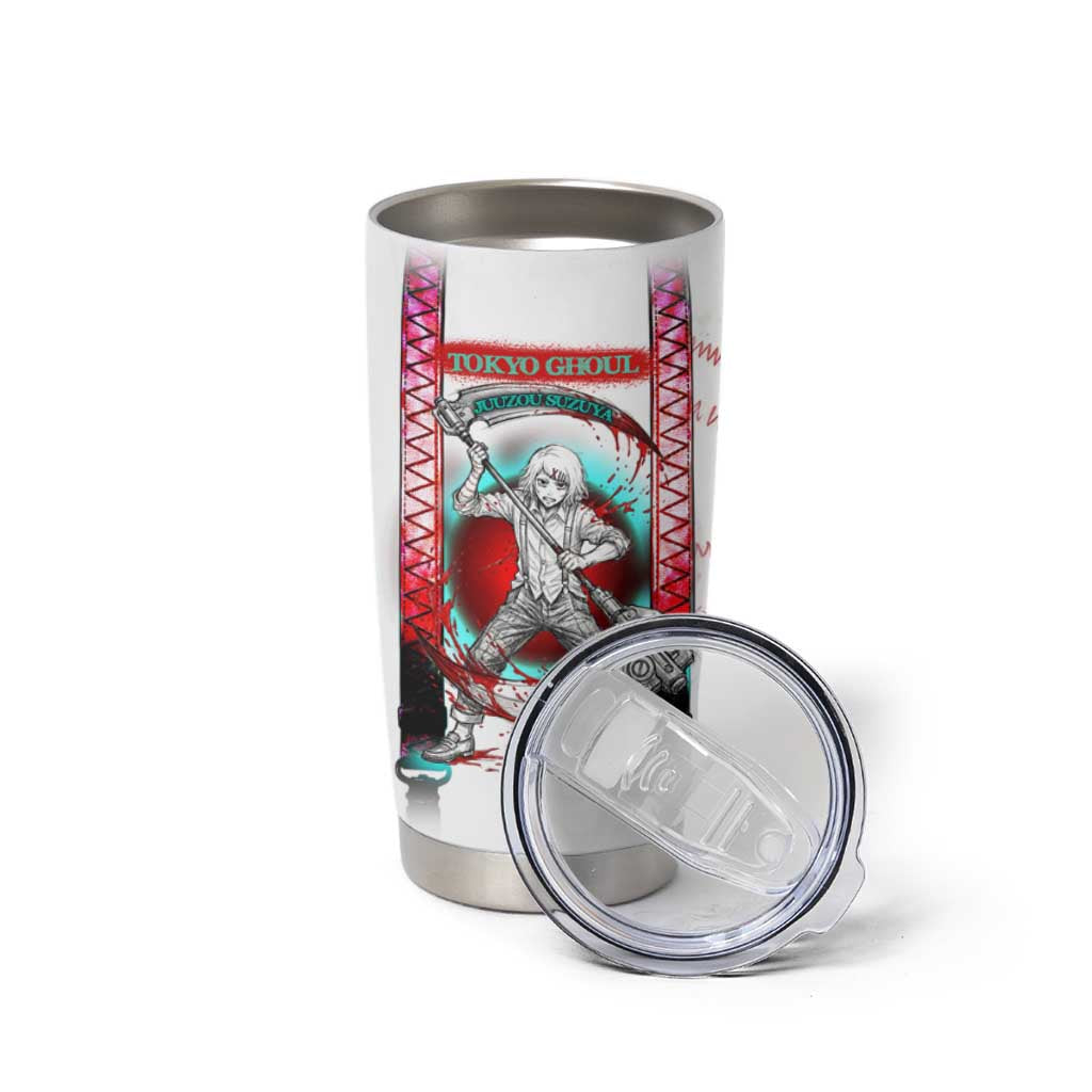 Juuzou Suzuya Tokyo Ghoul Tumbler Cup Grunge Anime Style with Roman Numeral Motif