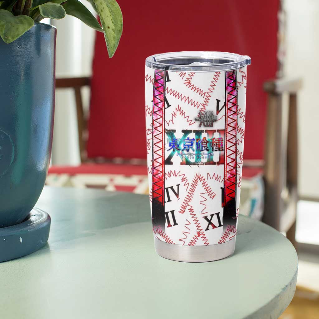 Juuzou Suzuya Tokyo Ghoul Tumbler Cup Grunge Anime Style with Roman Numeral Motif