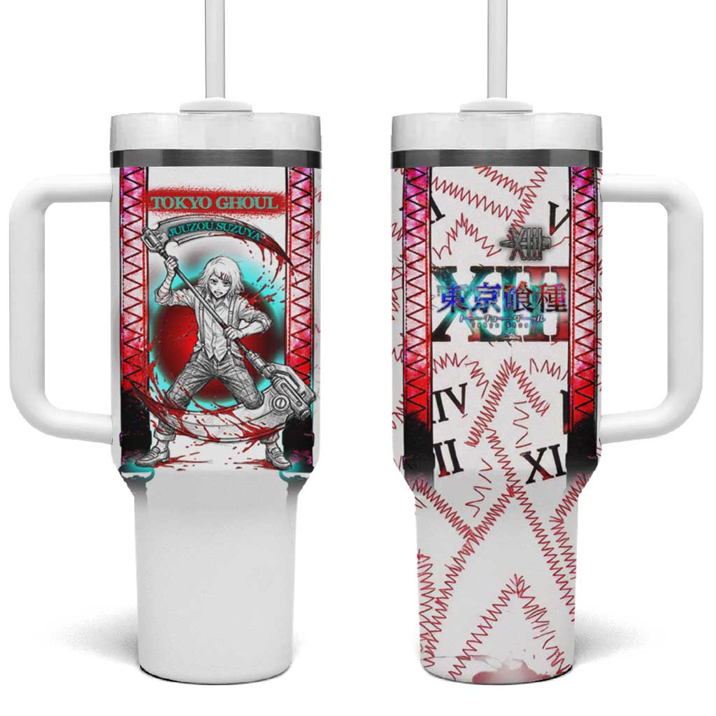 Juuzou Suzuya Tokyo Ghoul Tumbler With Handle Grunge Anime Style with Roman Numeral Motif