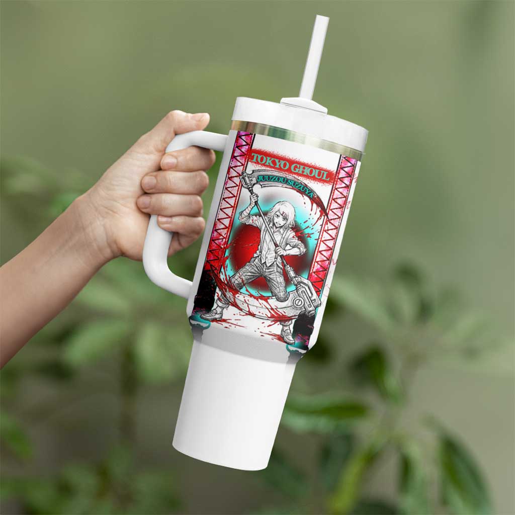 Juuzou Suzuya Tokyo Ghoul Tumbler With Handle Grunge Anime Style with Roman Numeral Motif