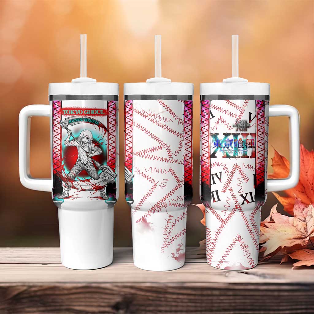 Juuzou Suzuya Tokyo Ghoul Tumbler With Handle Grunge Anime Style with Roman Numeral Motif