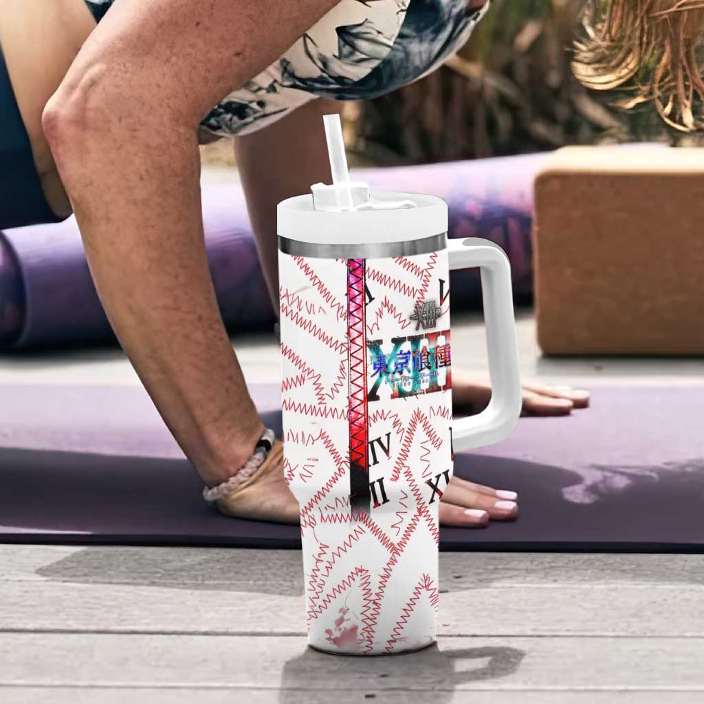 Juuzou Suzuya Tokyo Ghoul Tumbler With Handle Grunge Anime Style with Roman Numeral Motif