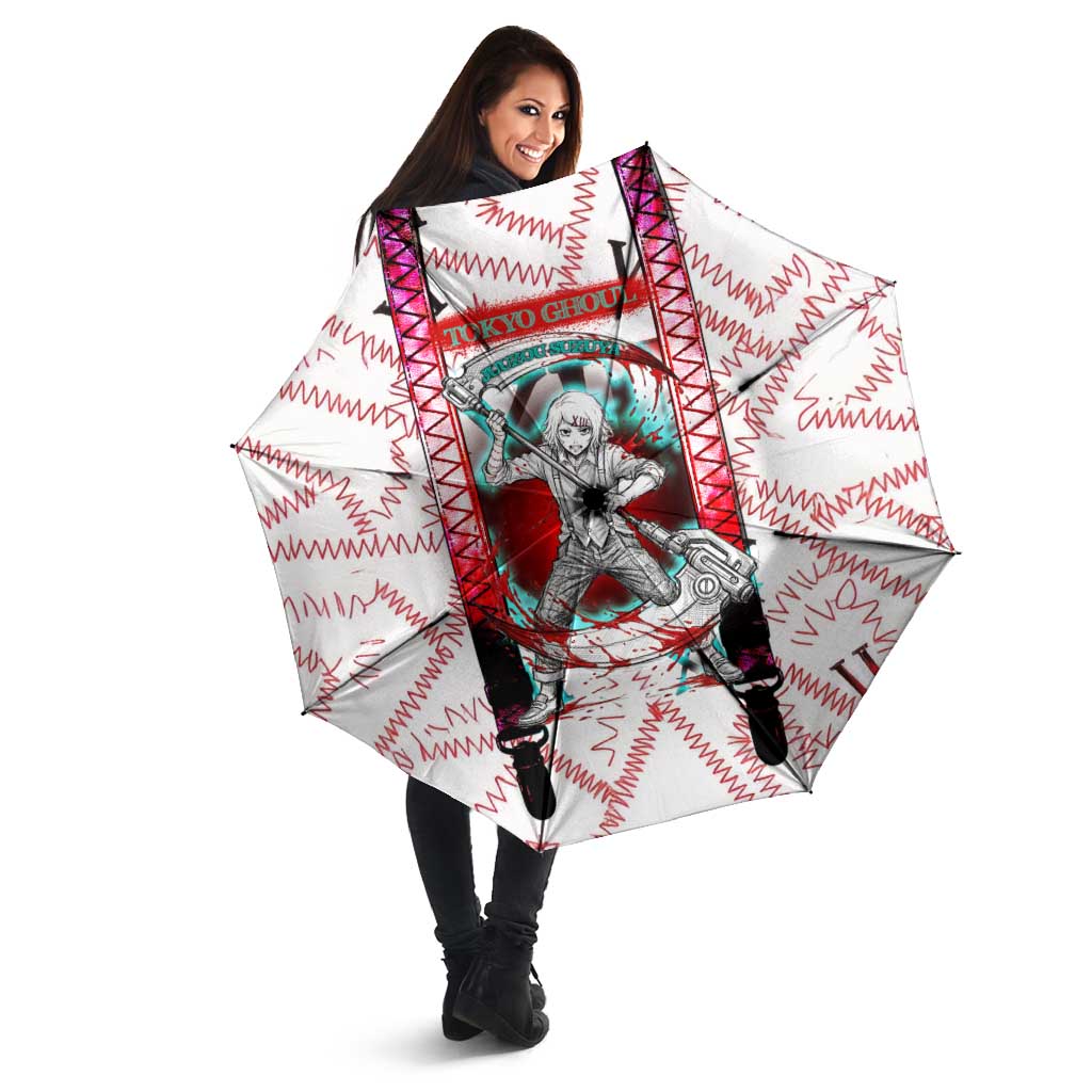 Juuzou Suzuya Tokyo Ghoul Umbrella Grunge Anime Style with Roman Numeral Motif