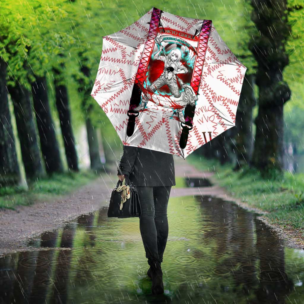 Juuzou Suzuya Tokyo Ghoul Umbrella Grunge Anime Style with Roman Numeral Motif