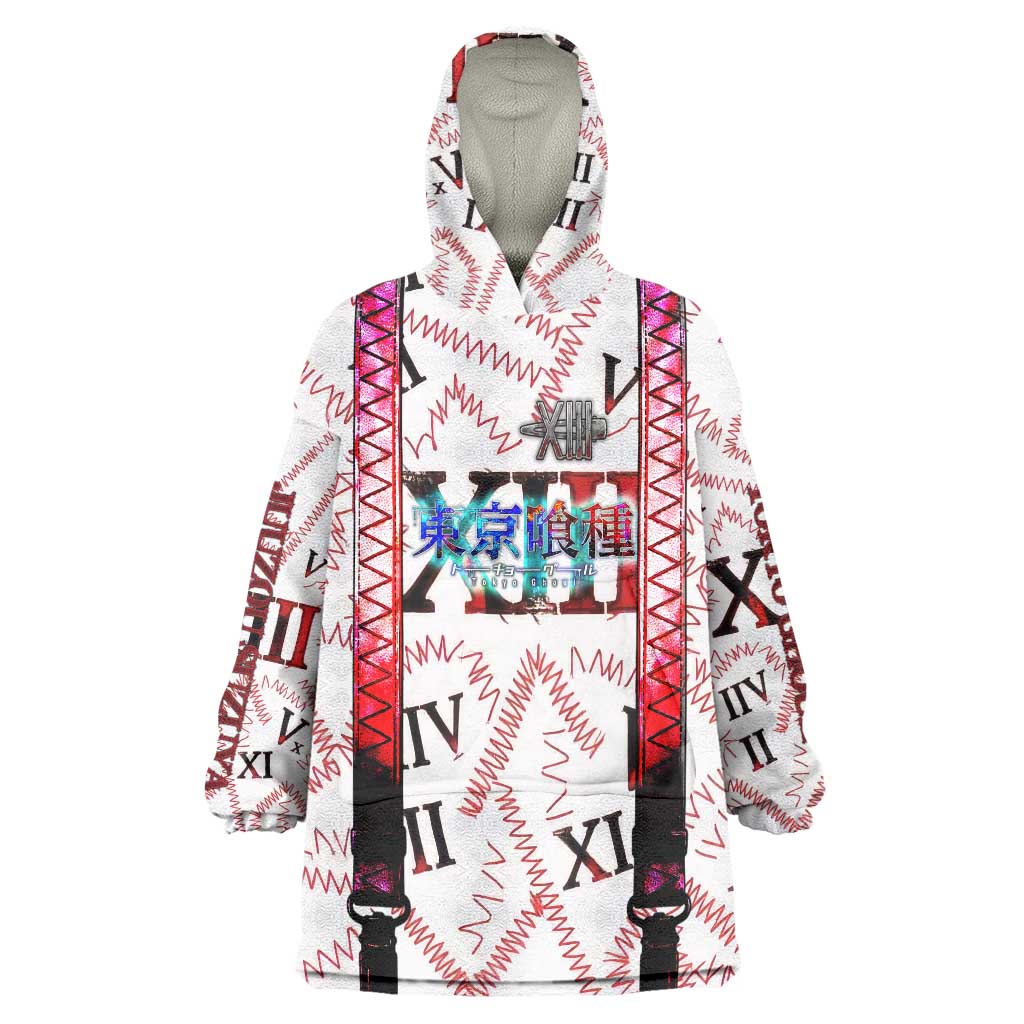 Juuzou Suzuya Tokyo Ghoul Wearable Blanket Hoodie Grunge Anime Style with Roman Numeral Motif