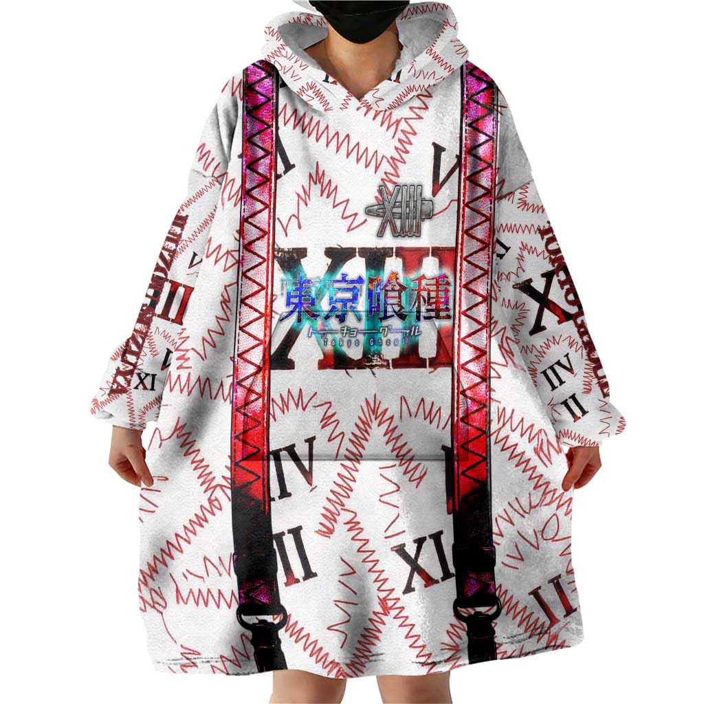Juuzou Suzuya Tokyo Ghoul Wearable Blanket Hoodie Grunge Anime Style with Roman Numeral Motif