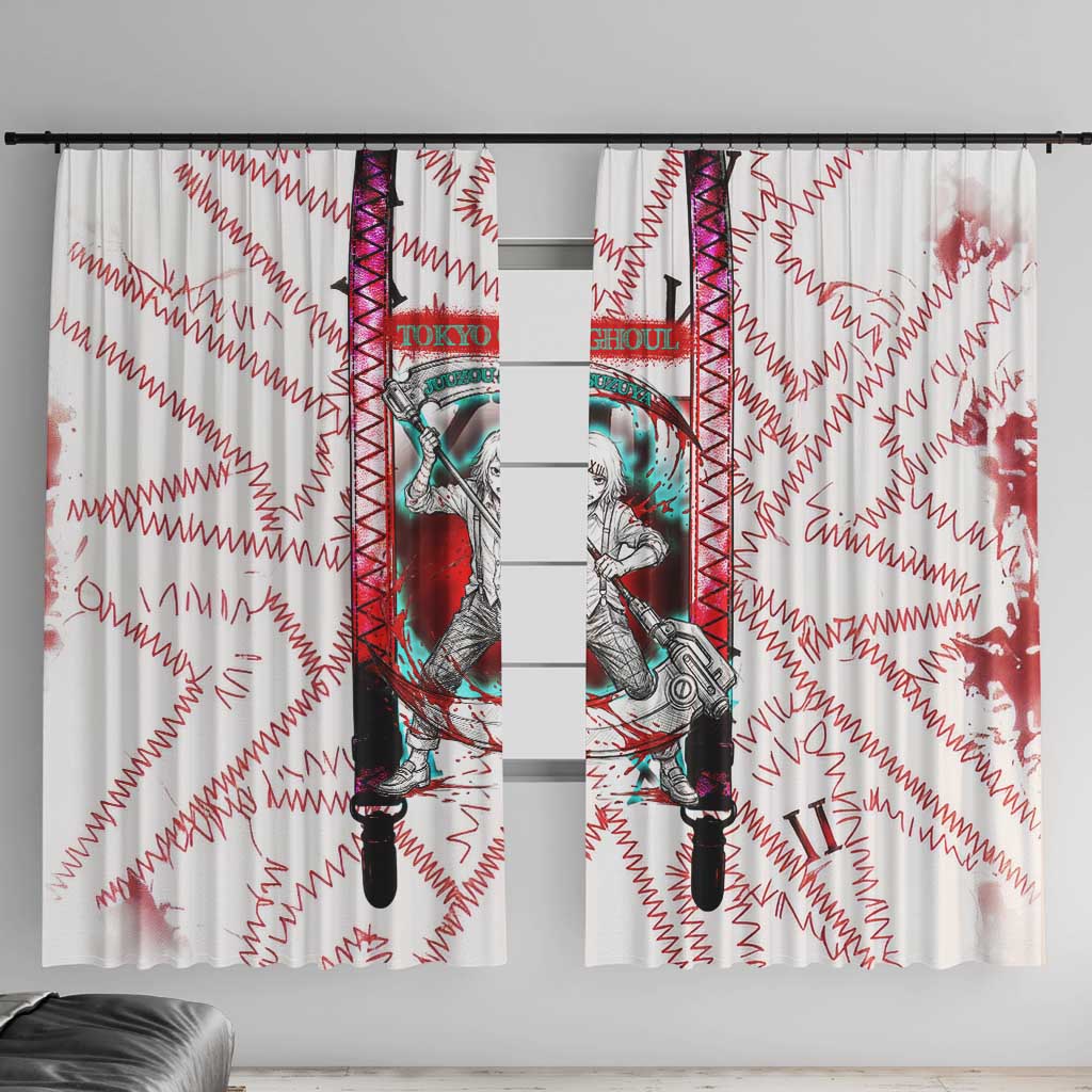 Juuzou Suzuya Tokyo Ghoul Window Curtain Grunge Anime Style with Roman Numeral Motif