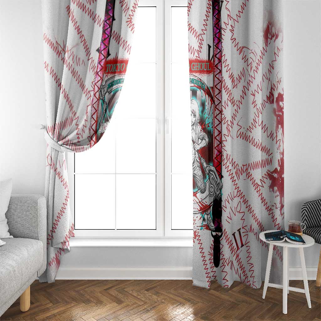 Juuzou Suzuya Tokyo Ghoul Window Curtain Grunge Anime Style with Roman Numeral Motif