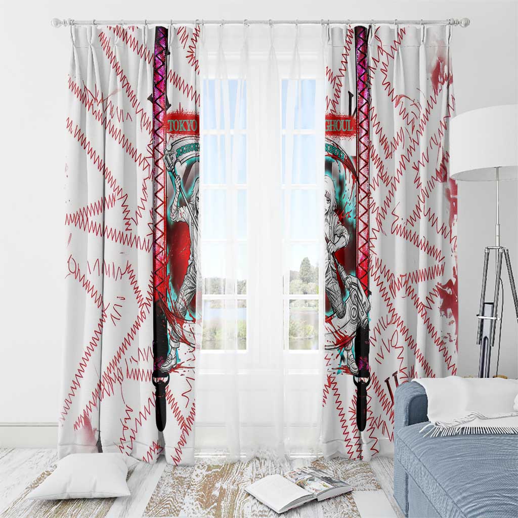 Juuzou Suzuya Tokyo Ghoul Window Curtain Grunge Anime Style with Roman Numeral Motif