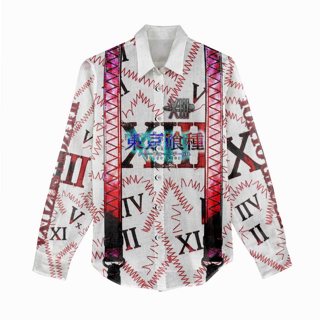 Juuzou Suzuya Tokyo Ghoul Women Casual Shirt Grunge Anime Style with Roman Numeral Motif