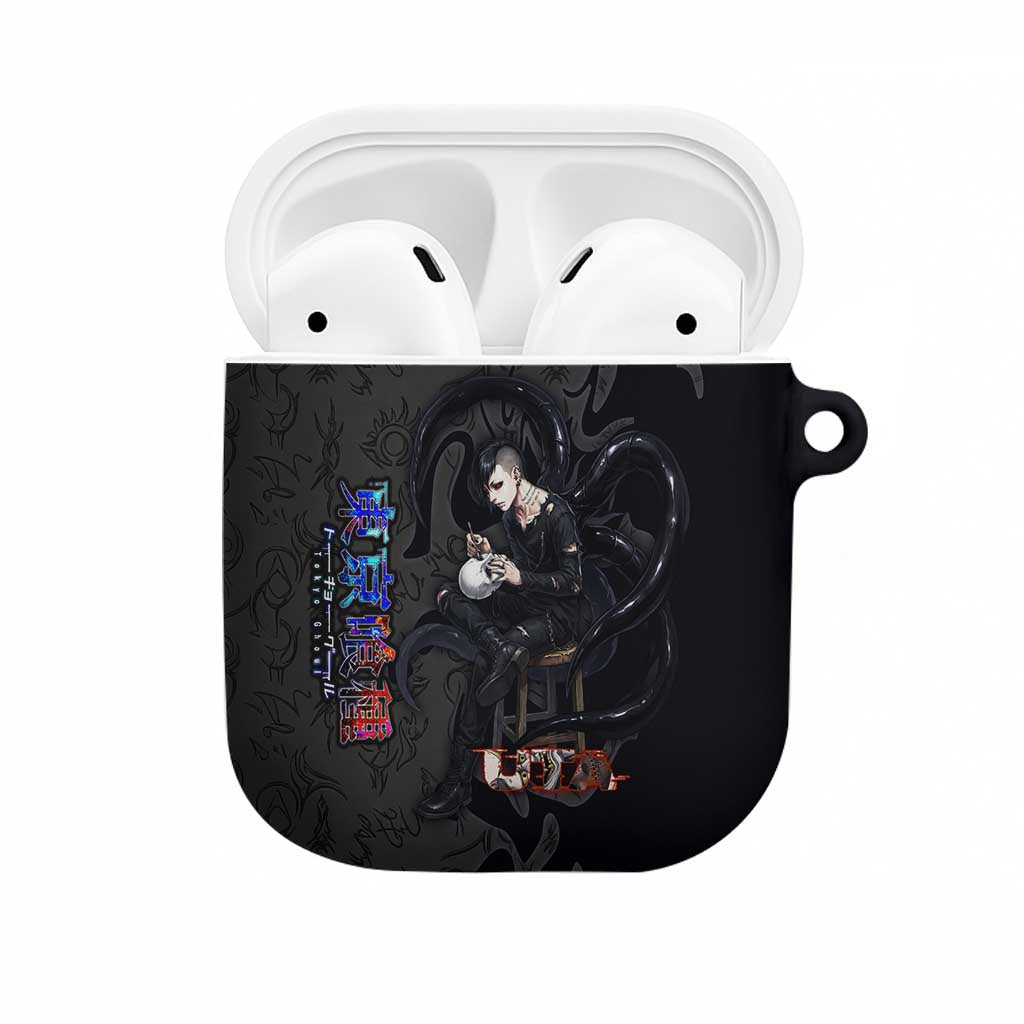 Uta Tokyo Ghoul AirPods Case Dark Urban Tattoo Style with Oni Mask Elements