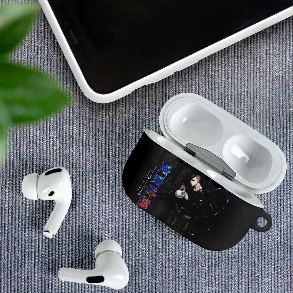 Uta Tokyo Ghoul AirPods Case Dark Urban Tattoo Style with Oni Mask Elements