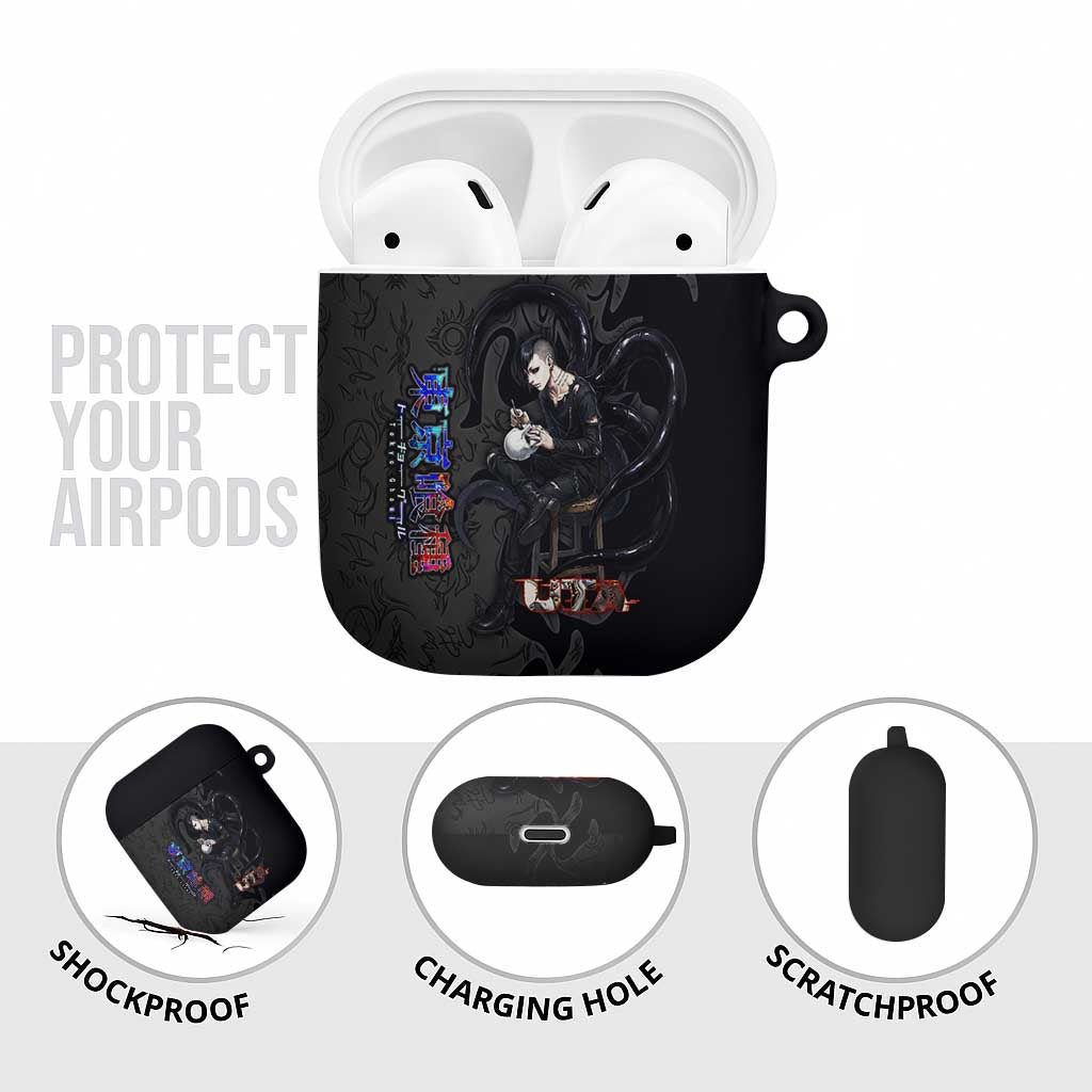 Uta Tokyo Ghoul AirPods Case Dark Urban Tattoo Style with Oni Mask Elements