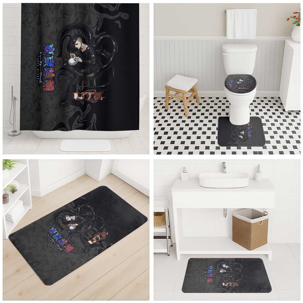 Uta Tokyo Ghoul Bathroom Set Dark Urban Tattoo Style with Oni Mask Elements