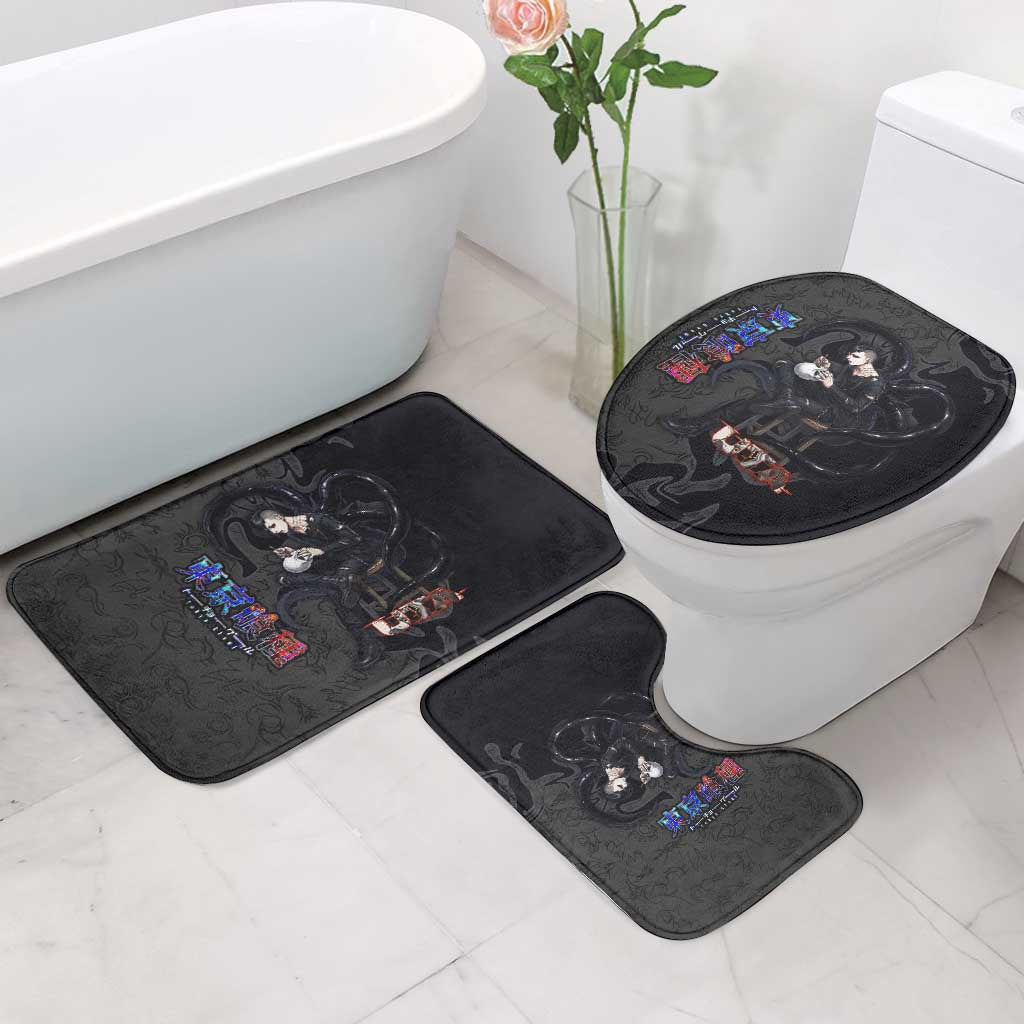 Uta Tokyo Ghoul Bathroom Set Dark Urban Tattoo Style with Oni Mask Elements