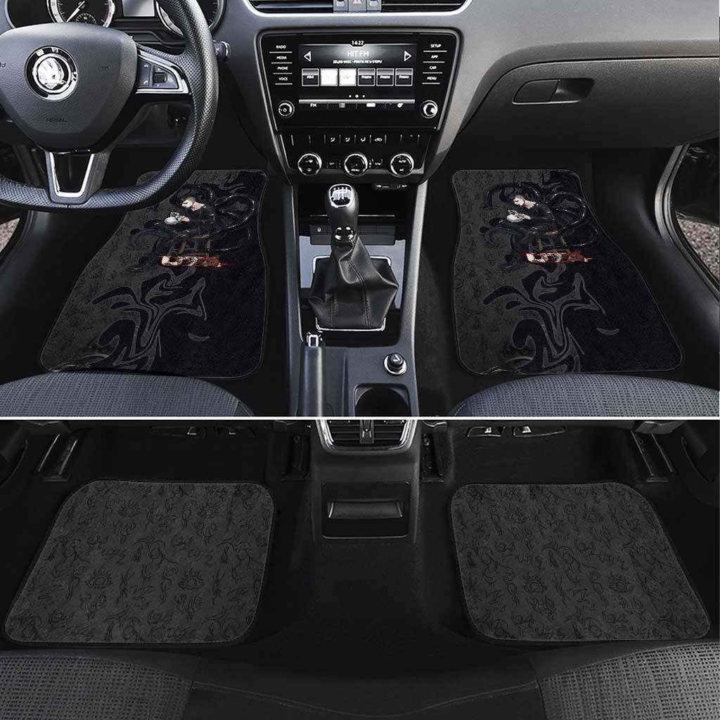 Uta Tokyo Ghoul Car Mats Dark Urban Tattoo Style with Oni Mask Elements