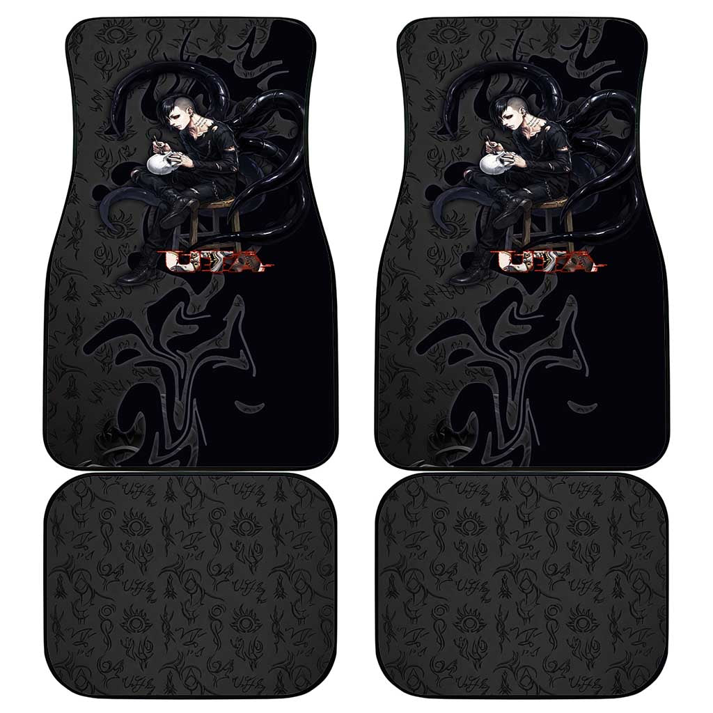 Uta Tokyo Ghoul Car Mats Dark Urban Tattoo Style with Oni Mask Elements