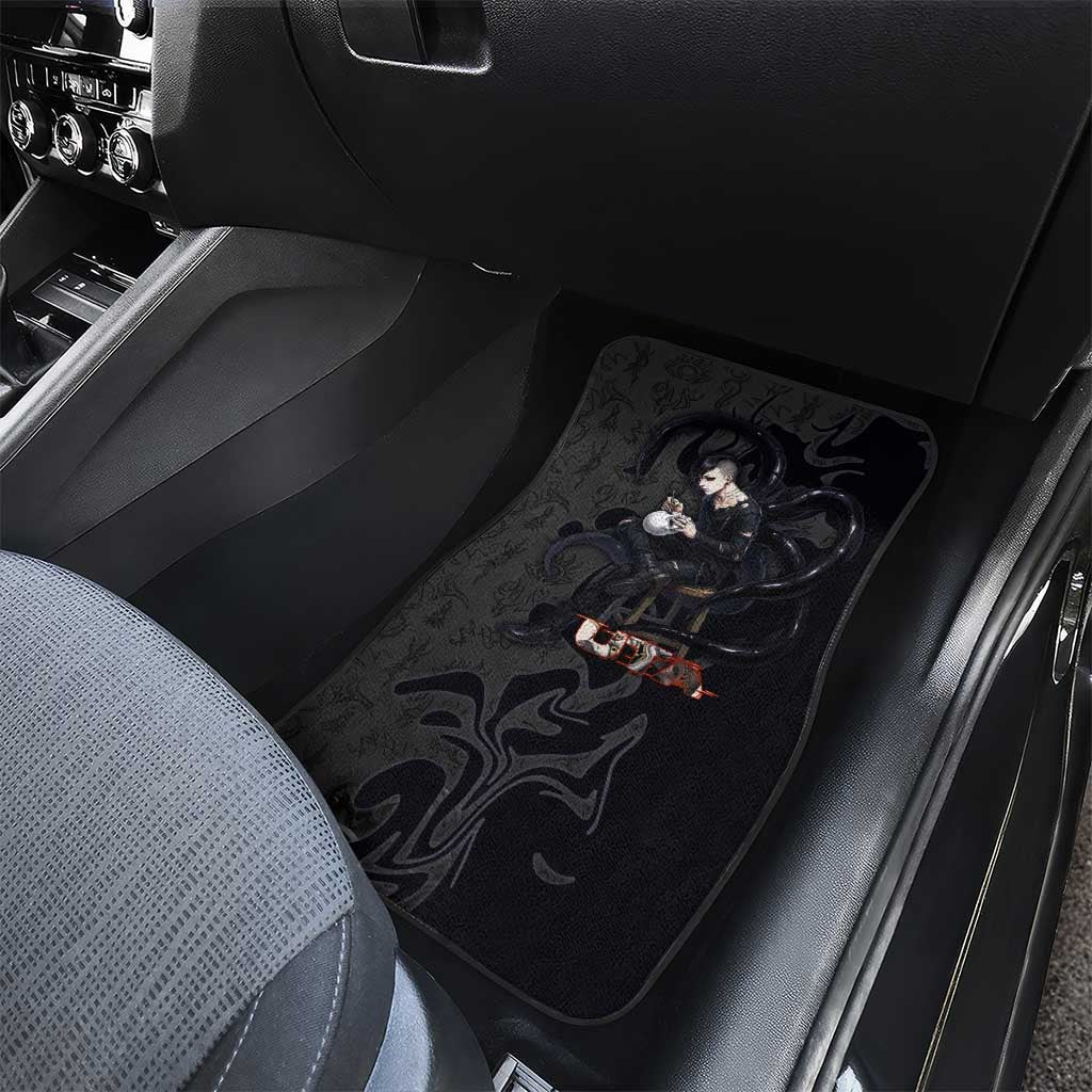Uta Tokyo Ghoul Car Mats Dark Urban Tattoo Style with Oni Mask Elements